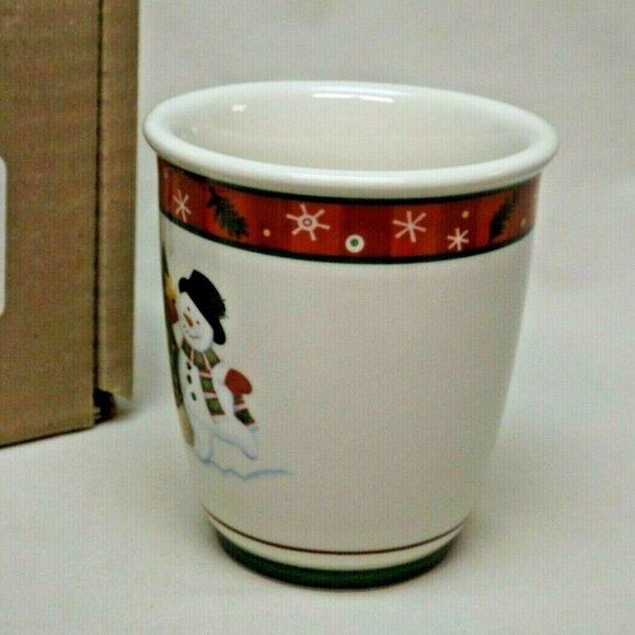 Longaberger Pottery Holiday Mug with Bluster the Snowman in Original Box - Picture 5 of 12